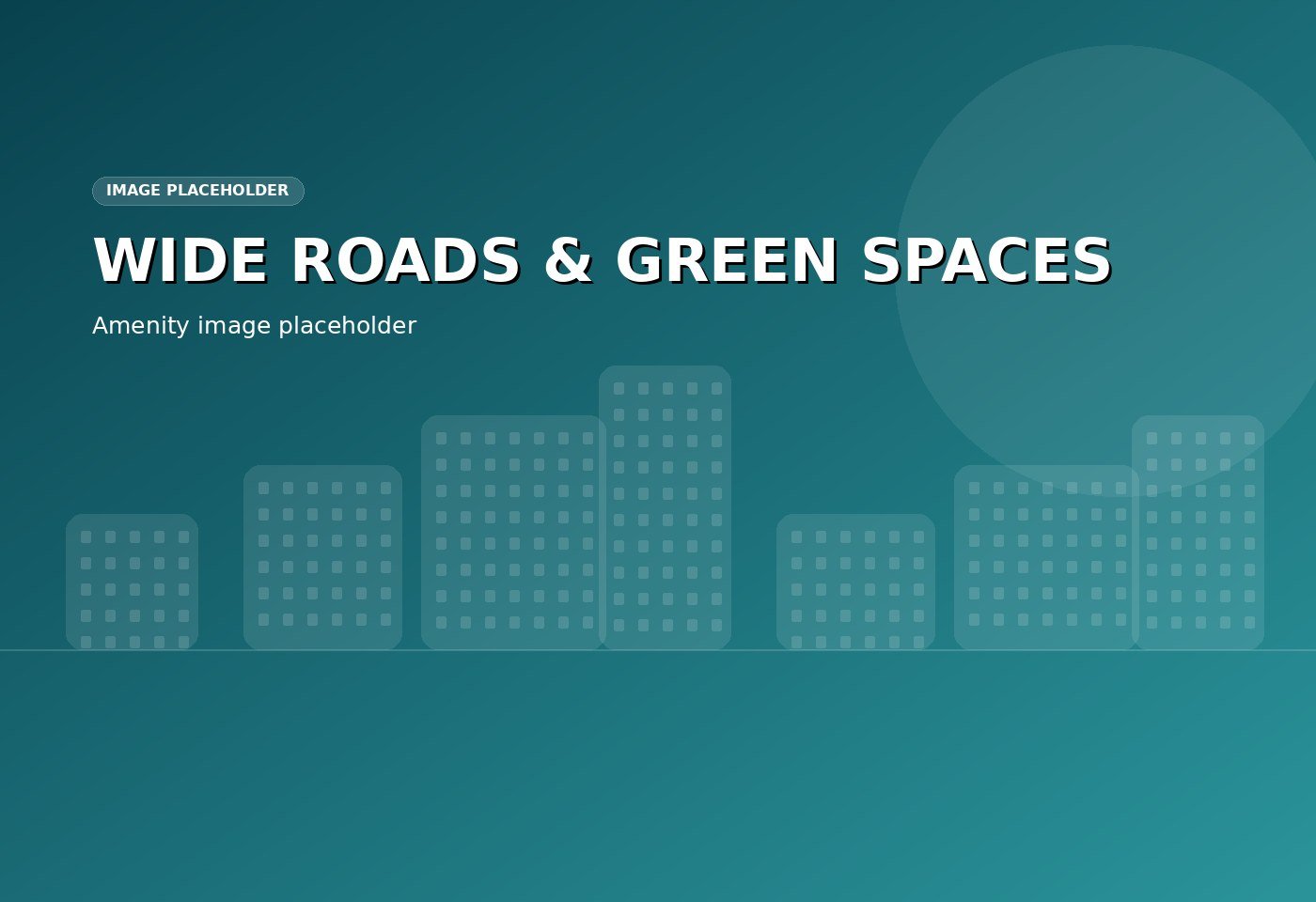 Wide roads and green spaces